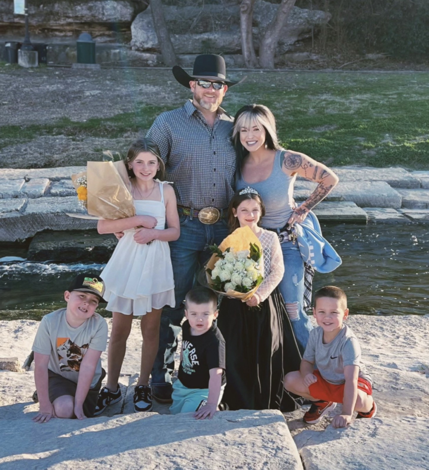 Zack Flores and family — owner of Rebel Creek Construction